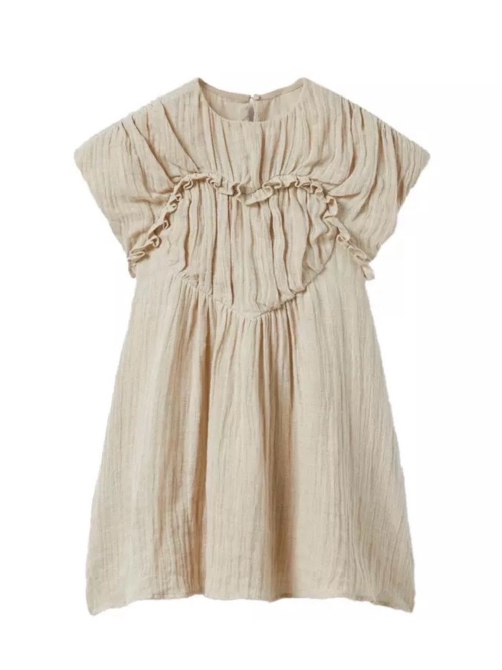 Zara Beige/Taupe Girls Casual Dress